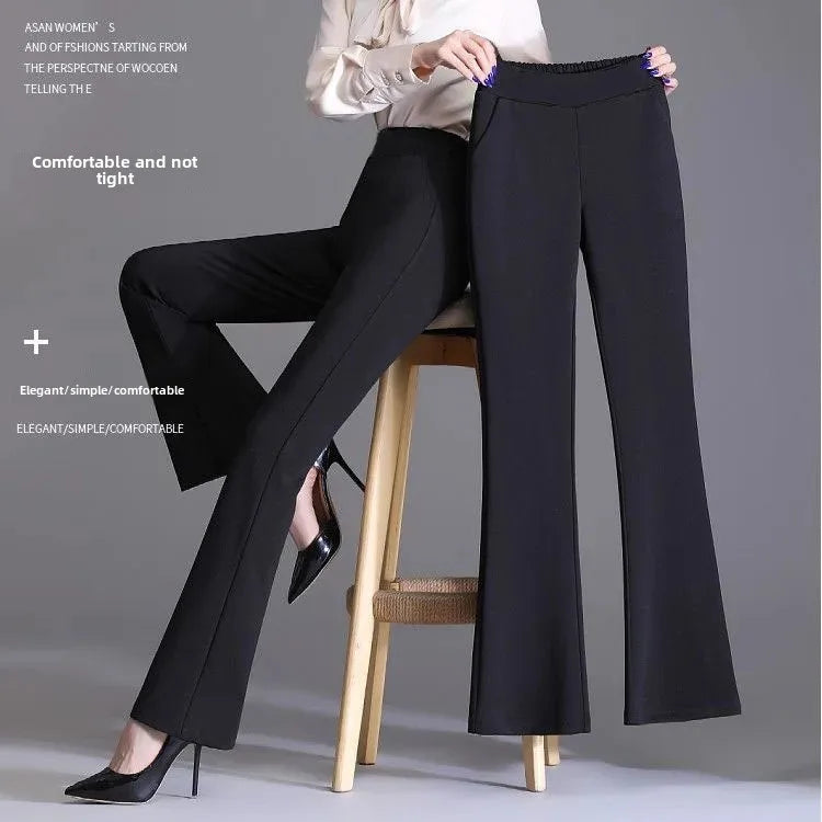 Fashionable Casual Pants Women's Slimming Micro-flared Loose Fit Korean Style Long Trousers Versatile Casual Bell Bottoms