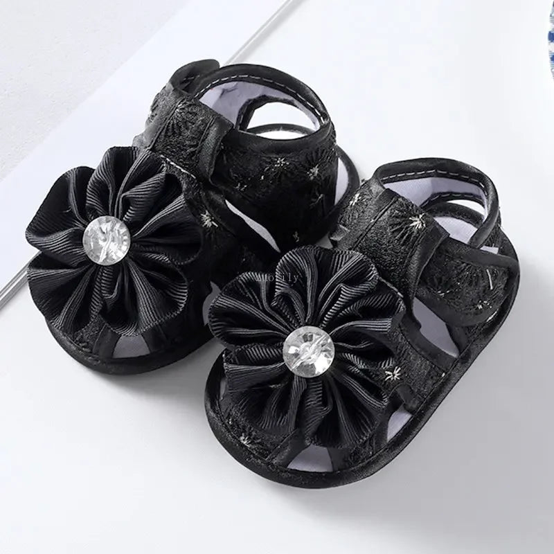 Newborn Infant Baby Girl Princess Bowknot Sandal Sneakers Toddler Soft Crib Walkers Casual Shoes