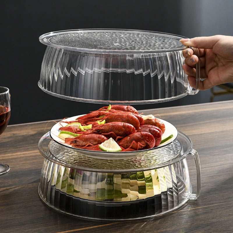 Microwave Splash Proof PET Cover High-temperature Resistant Bowl Cover Household Food Grade Plastic Microwave Hot Dishes Lid