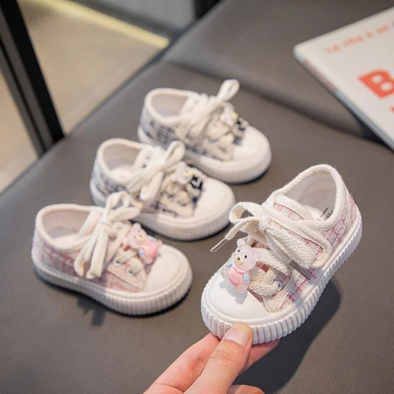 Spring Autumn Fashion Kids Canvas Shoes Casual Sport Boys Girls Sneakers Shoes Soft Rubber Sole Flat Children Canvas Shoes 21-26