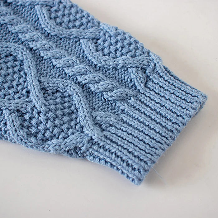 Winter Spring Baby Knitted Clothing Long Sleeved Floral Embroidery Knitting Coat Newborn Baby Girls Knitting Cardigan Sweater (Available)