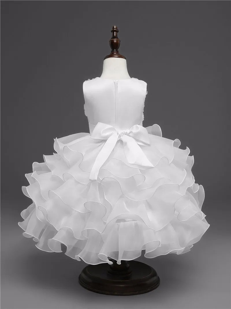 Flower Girl Dress For Wedding Baby Girl 2-8 Years Birthday Outfits Children's Girls First Communion Dresses Girl Kids Party Wear