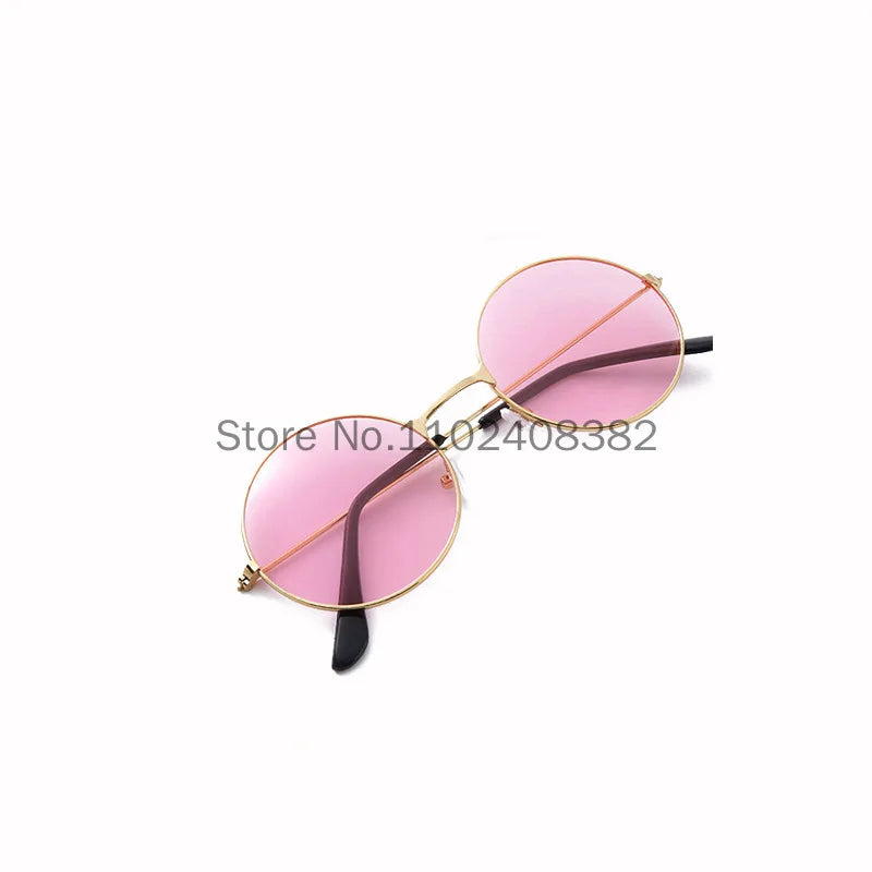 Women 70s 80s Hippie Cosplay Accessories Halloween Party Props Daisy Headband Sunglasses Peace Necklace Hippie Custome wearing