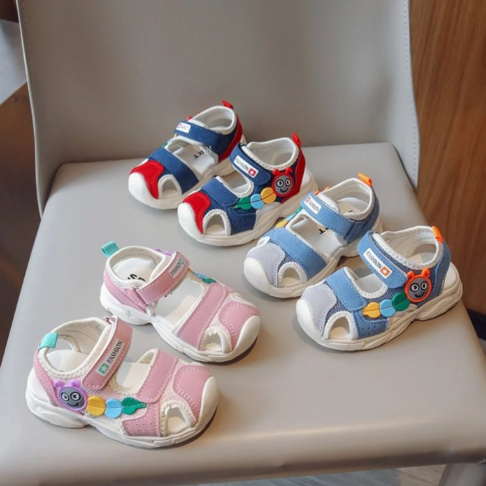 Girls Kids Sandals Soft Comfortable Closed Toe Protective Sandals,Cartoon Colorful Cute Shoes Kids Summer Boys Girls