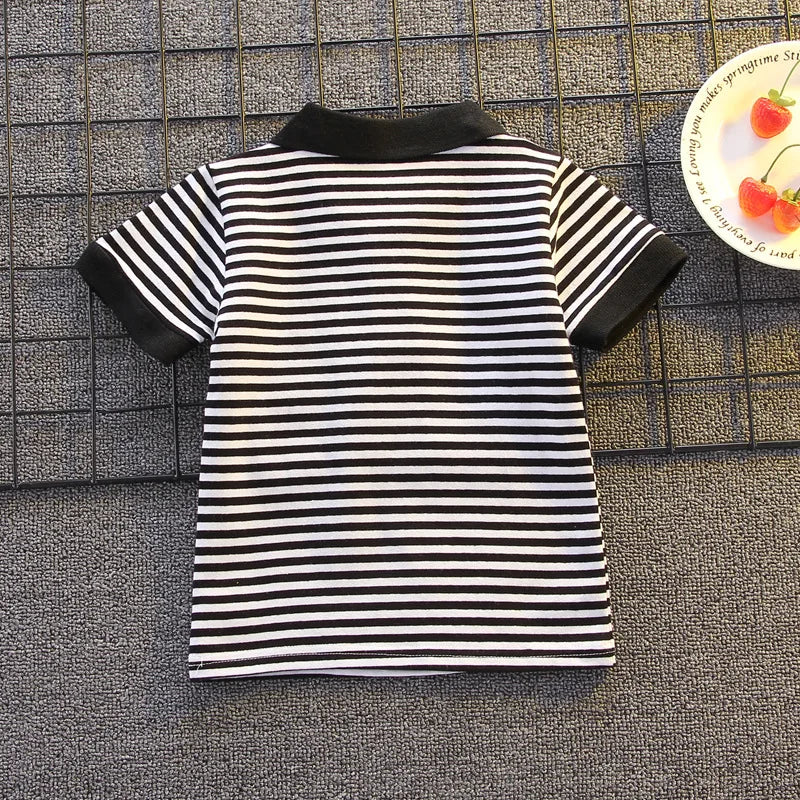 Fashion Boys Clothes Sets Toddler Kids Polo T-shirt + Shorts Children's Clothes