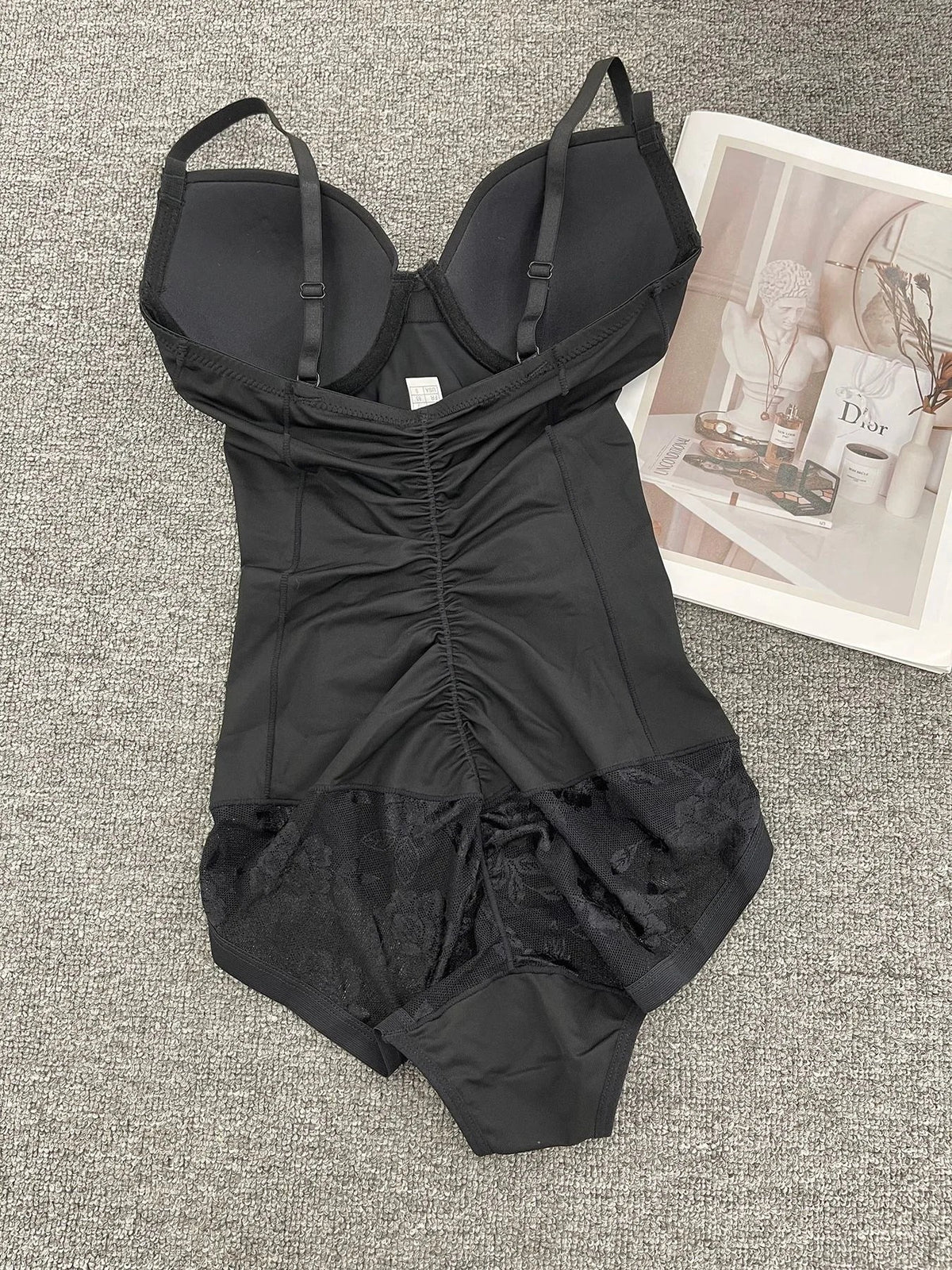 Enhanced Version Postpartum Bodysuit with Bra Lace Seamless Shapewear Full Coverage Control Underbust Bodysuit for Women