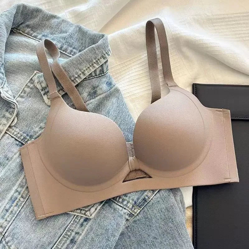 Wireless Push Up Bra for Small Breasts Lift Support Anti Sagging No Underwire Seamless Invisible Comfort Bras for Women