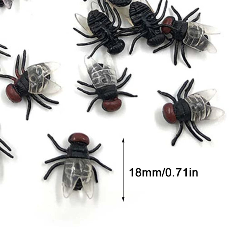 Funny Animal Models Fake Flies Plastic Simulated Insect Bugs Scary Disgusting Joke Toys Halloween Party Prank Favors
