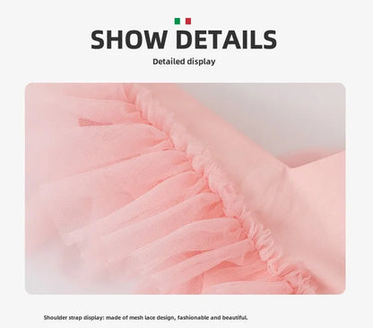 1-8Years New Little Girls Party Dress for Princess Dress Solid Child Clothes Flower Girl Birthday Princess Dress for Kids