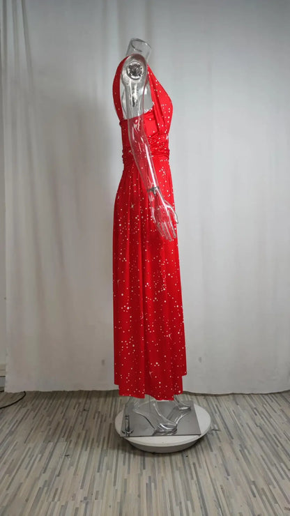 Women Sexy Evening Dresses Sexy Elegant Red Cocktail Party Chic Gala Graduation Luxury Formal Occasion Bridesmaid Gown Dress