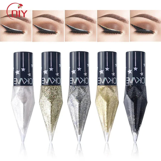 Eye Shadow Pearlescent Diamond Eye Shadow Liquid multicolor Sequins MakeUp Smooth Mini Fine Brush Eyeliner Shine And Head DIY