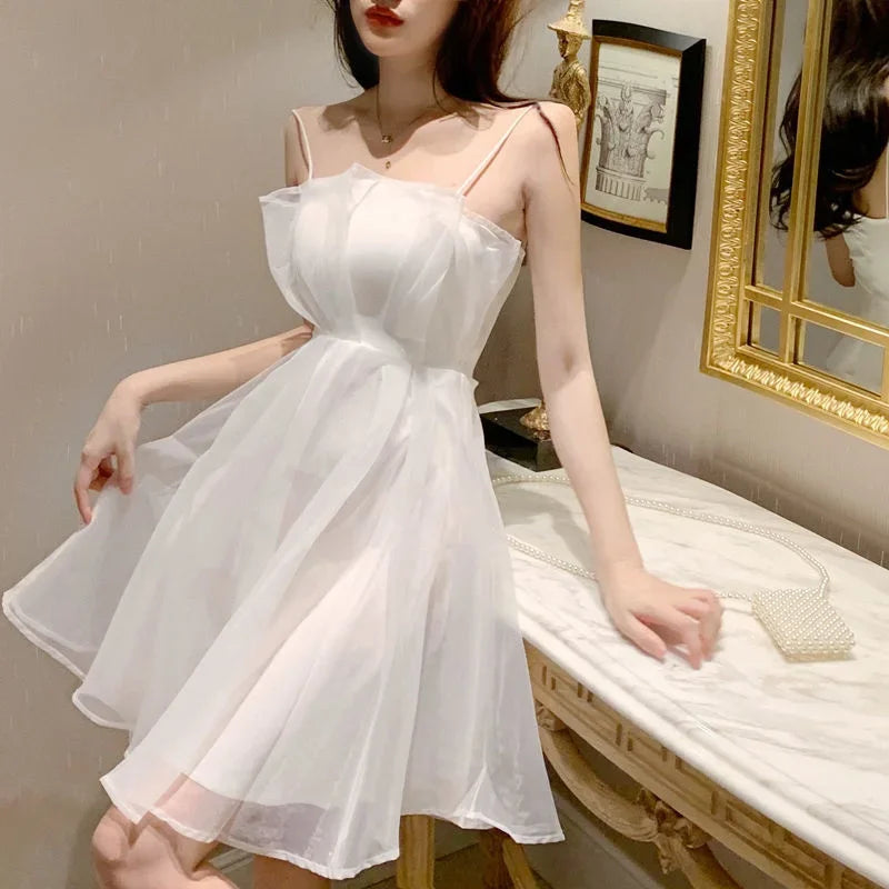 Women's Vintage Lace A-Line Dress with lantern sleeves and elegant mid-calf A-line design