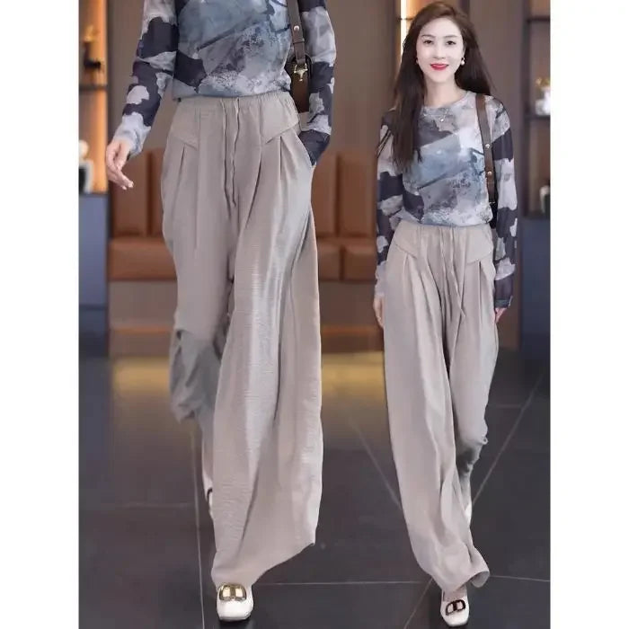 High Waist Wide Leg Pants Skirt Women's Thin New Style Spring Autumn Summer Long Pants Draping Yamamoto Pants