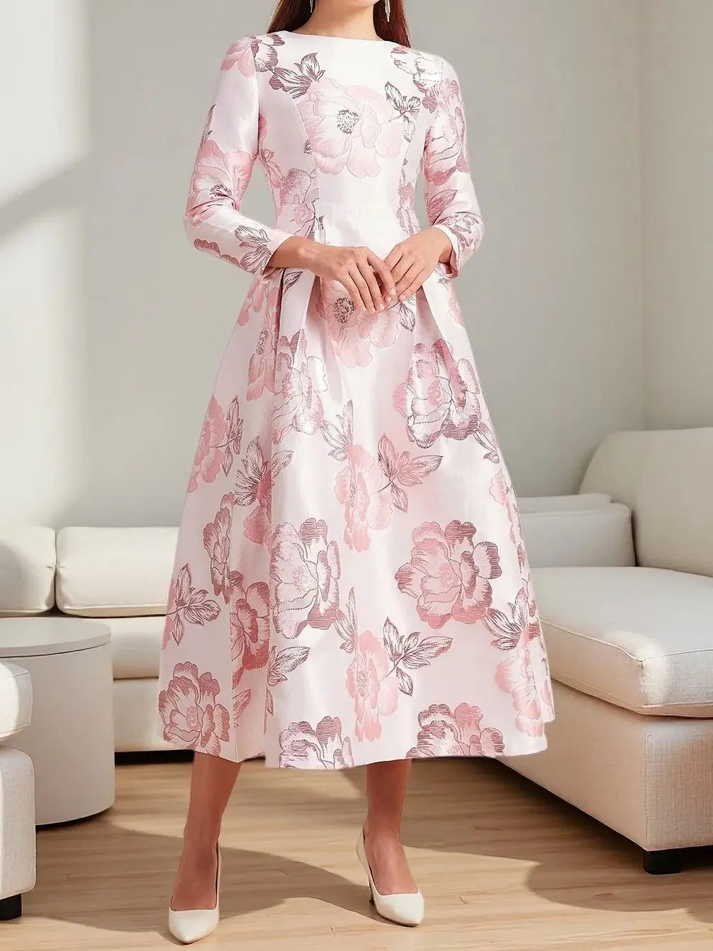 2025 Autumn-Winter New Luxury Elegant Pink Party Banquet Evening Gown for Wedding Guest Dresses