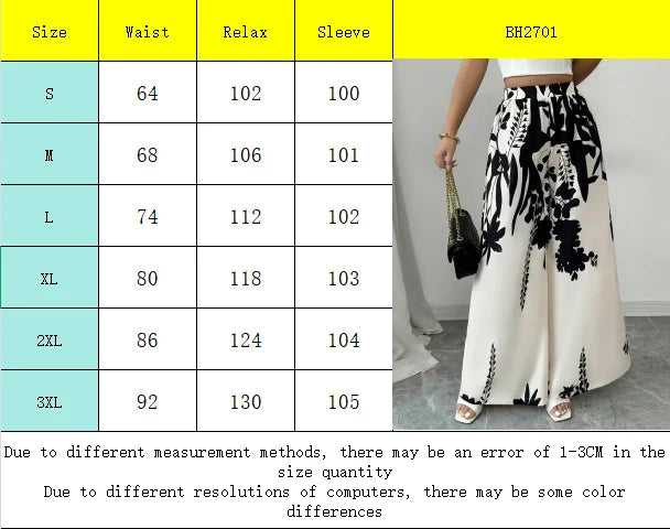 Women's fashion printed, lace-up, waist-cinching, slim-fit casual trousers for women