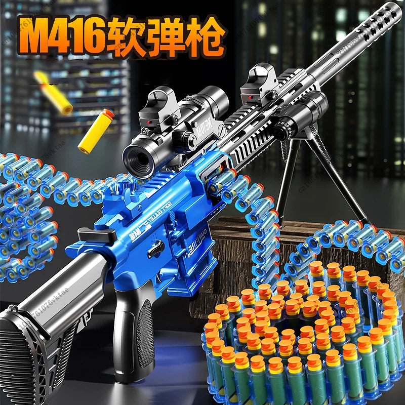 Children's Toy Soft Bullet Gun M416 For Boys 5 To 7 Years Old Simulated Manual Firing Toy Rifle Without Magazine New Year's Gift