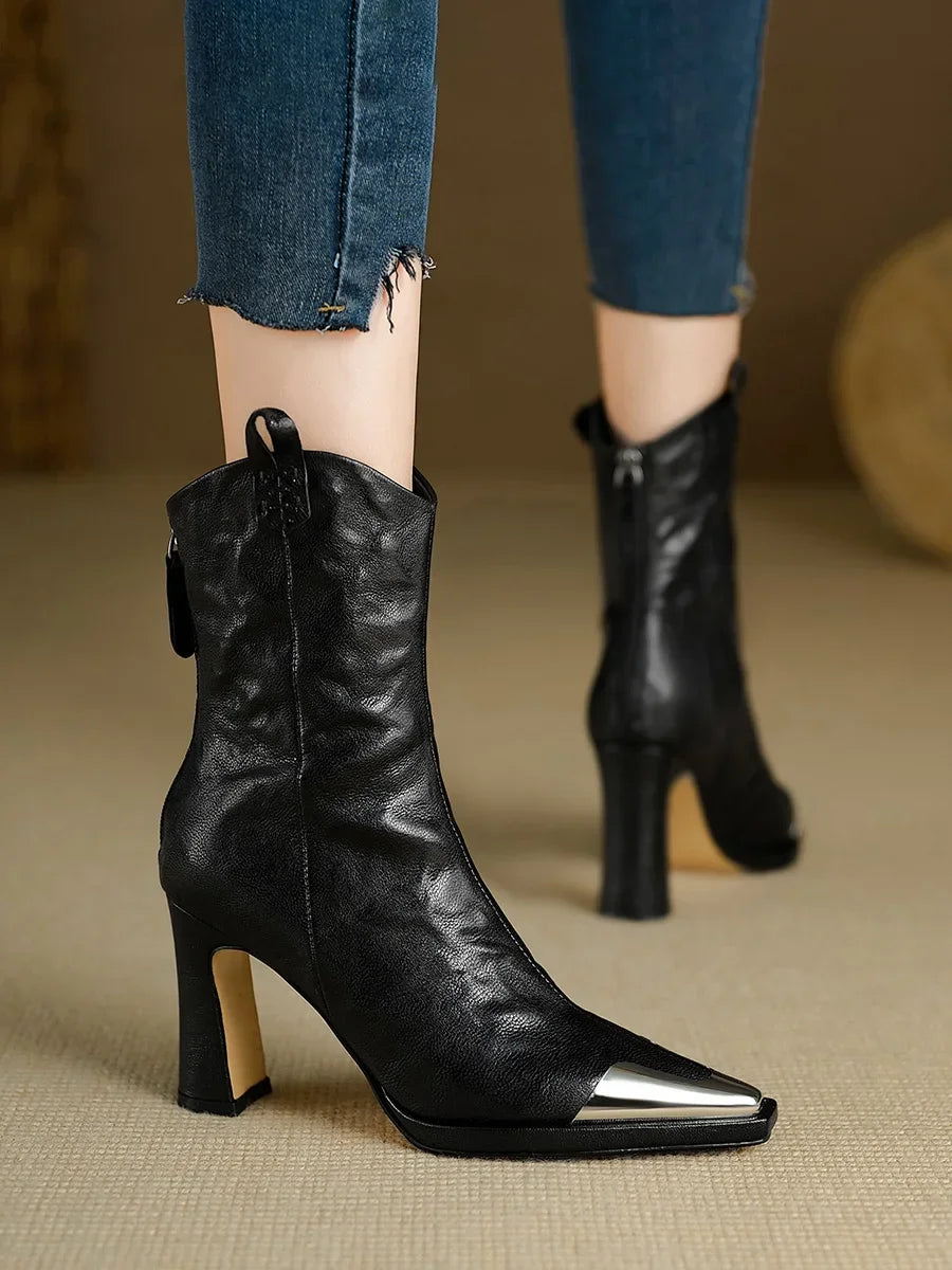 Women's Boots  Autumn/Winter New Style Sharp Scalp Boots High Heels Women's Elegant Short Boots