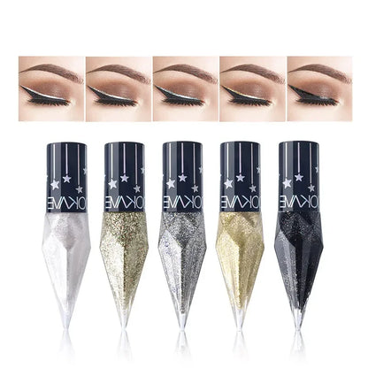 Eye Shadow Pearlescent Diamond Eye Shadow Liquid multicolor Sequins MakeUp Smooth Mini Fine Brush Eyeliner Shine And Head DIY