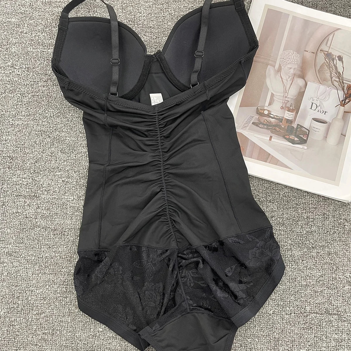 Enhanced Version Postpartum Bodysuit with Bra Lace Seamless Shapewear Full Coverage Control Underbust Bodysuit for Women