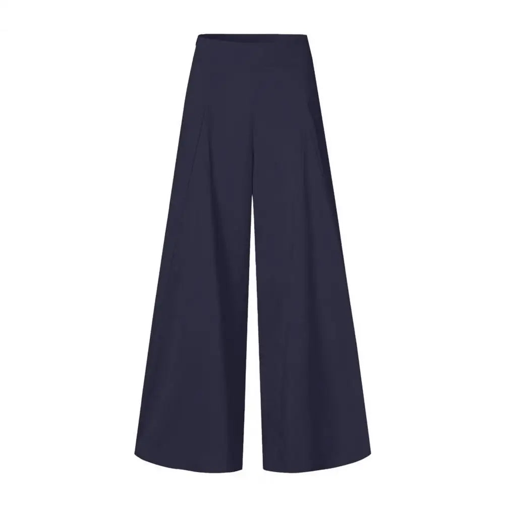 Fashion Women High Waist Wide Leg Pants Spring Autumn Female Elegant Flare Trousers Casual OL Solid Holiday Loose Long Pant