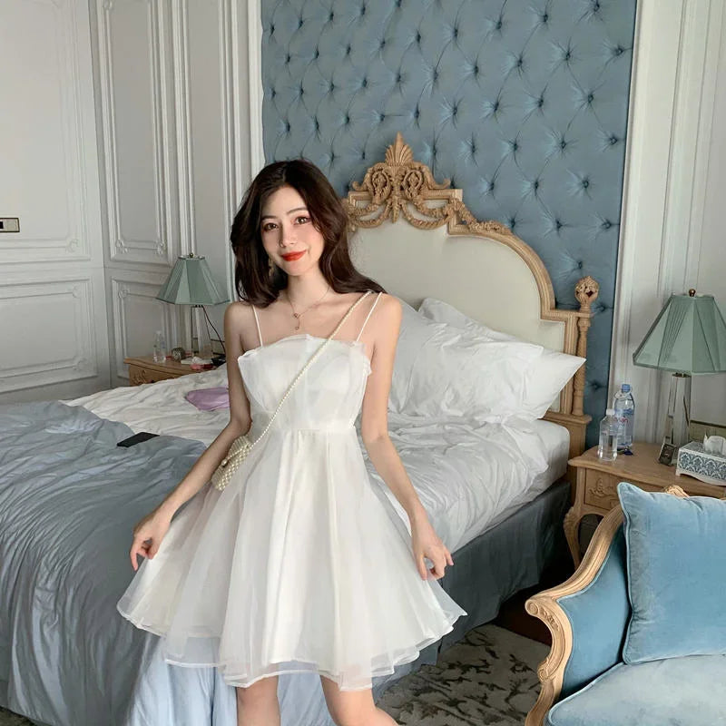 Women's Vintage Lace A-Line Dress with lantern sleeves and elegant mid-calf A-line design