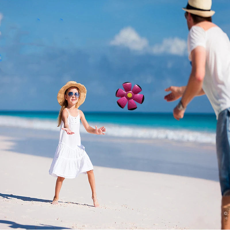 Blue Flying Saucer Ball Outdoor Parent Children Toy Foot Magic Deformation Foot Pressure Decompression Vent Ball