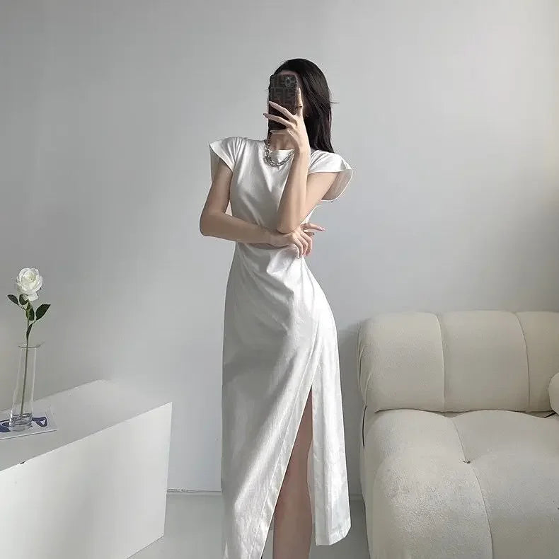 White Dresses for Women  Woman Dress Clothes Midi X New in Chic and Elegant Pretty Cheap Casual Y2k Outfits Harajuku Cotton