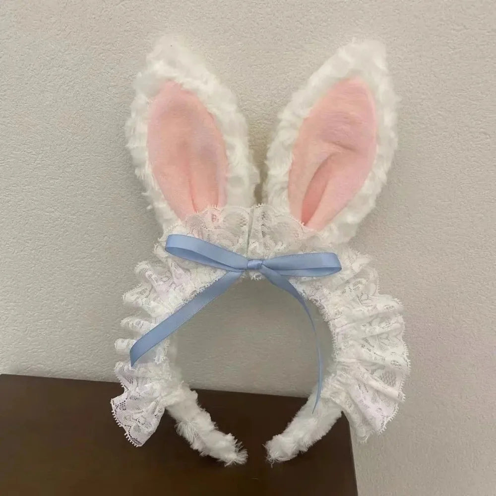 Easter Headband Cartoon-Inspired Party Props Hairband Lolita Cosplay Headwear Playful Rabbit Ear Headband For Themed Parties
