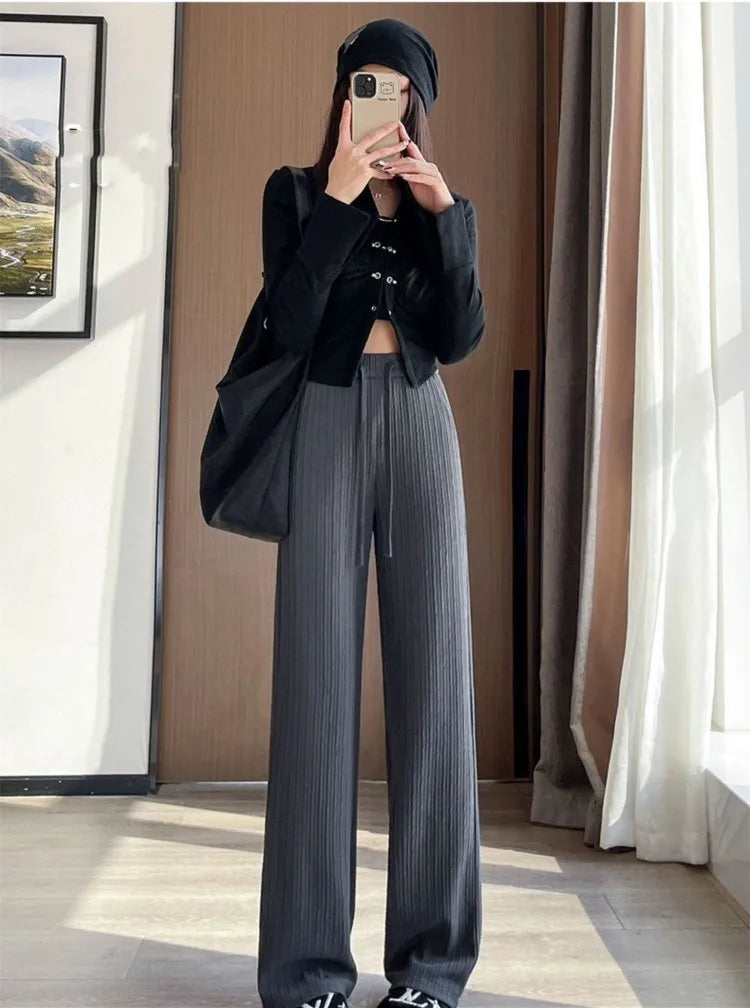 Women's Pencil Pants Jogger Sweatpants Thin Material Seven/Nine Points Length Boting Trousers for Spring Season