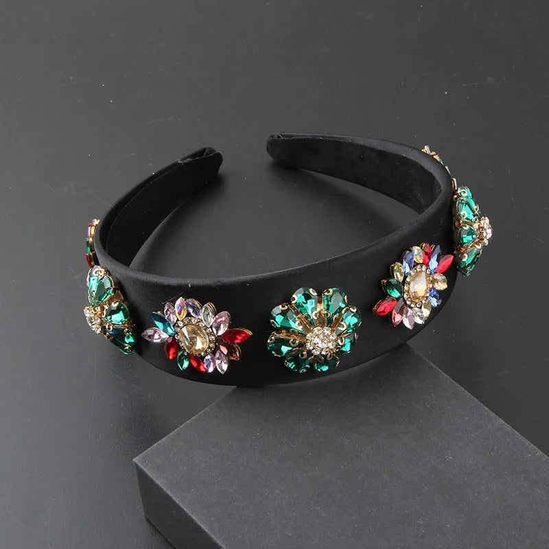 Gorgeous Personality Rhinestone Headwear Fashion Hairband Luxury Baroque Rhinestone Headband Wedding Ladies Bridal Hair