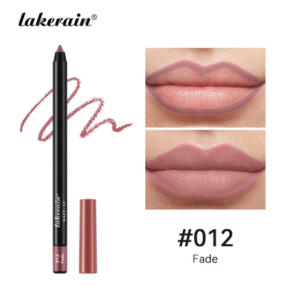 Lipliner Pencil Waterproof Matte Red Contour Tint Lipstick Long Lasting Non-stick Cup Moisturising Lips Makeup 12 Colors