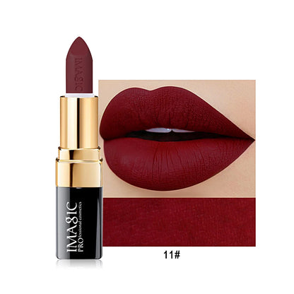 IMAGIC 12-Color Lipstick Matte Waterproof Velvet Pigment Nude Rouge Waterproof Long Lasting Lip Profissional Cosmetics Beauty