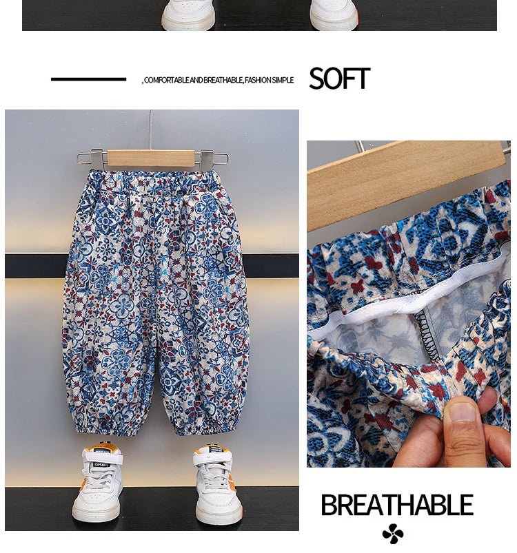 Boys Summer Hollow out Vest Set Breathable Me Svel Long Pants Two Piece Suit Teen Casual Sportswear Cotton Blend orts