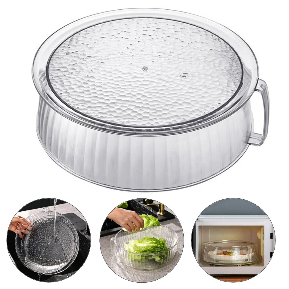 Microwave Splash Proof PET Cover High-temperature Resistant Bowl Cover Household Food Grade Plastic Microwave Hot Dishes Lid