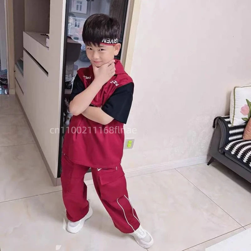 Street Dance Children's Trendy Clothing, Girls' Jazz Dance Clothing, Hip-hop Boys' Sets, Runway Performance Costumes