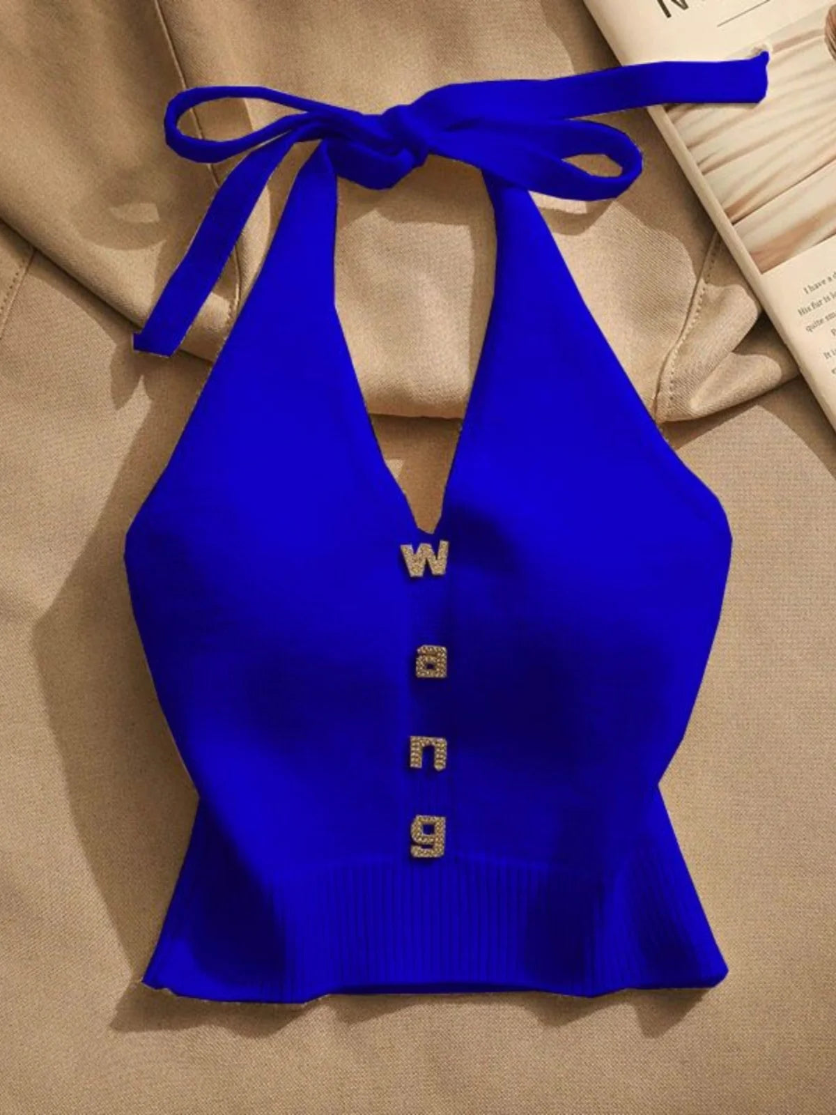 Slim Fit Knitted ter Top Women's Inner Wear Summer Sexy oulder Baring ort Svel irt Outerwear Trendy