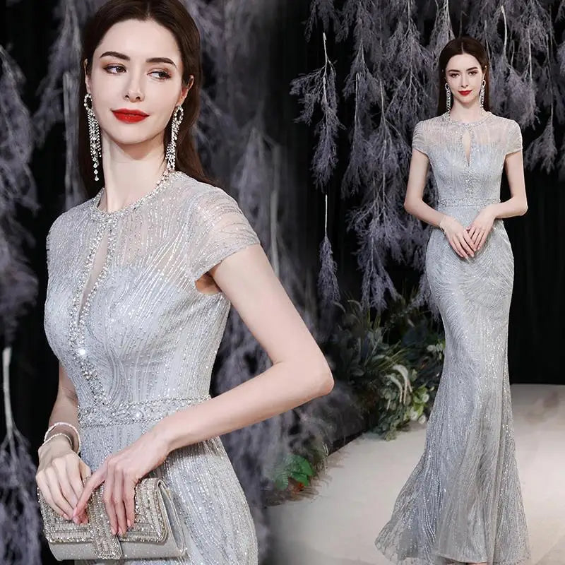 2025 New Elegant Evening Wedding Party Formal Dress Festa Mermaid Ball Gown For Hosts At Banquets And Annual Meetings Gala Gowns