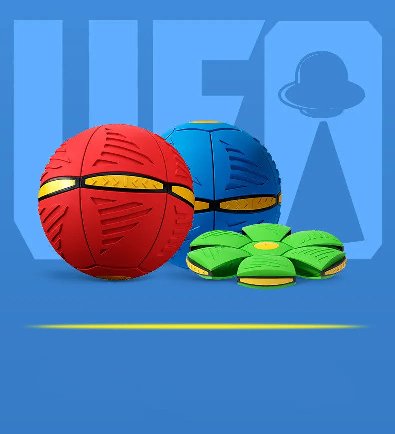 Blue Flying Saucer Ball Outdoor Parent Children Toy Foot Magic Deformation Foot Pressure Decompression Vent Ball
