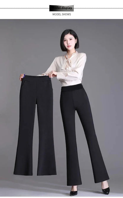 Fashionable Casual Pants Women's Slimming Micro-flared Loose Fit Korean Style Long Trousers Versatile Casual Bell Bottoms