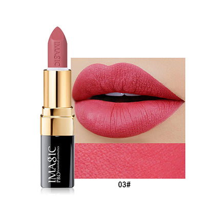 IMAGIC 12-Color Lipstick Matte Waterproof Velvet Pigment Nude Rouge Waterproof Long Lasting Lip Profissional Cosmetics Beauty