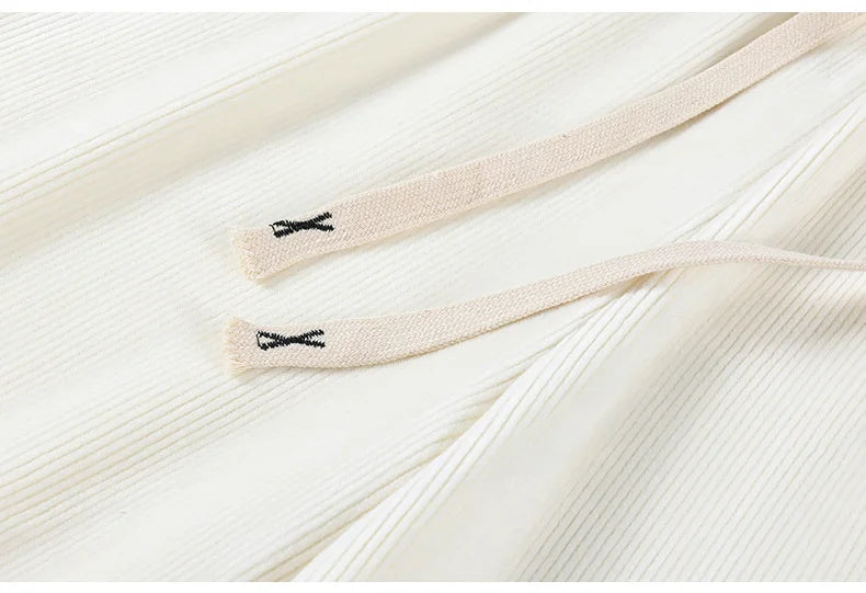 Women Wide Leg Corduroy Pants Autumn Winter Women Basic Elastic Waist Stright Long Pants Casual Female Long Pants Trousers