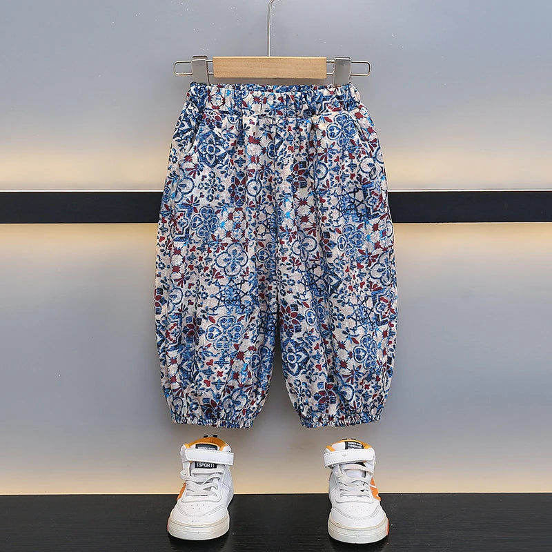 Boys Summer Hollow out Vest Set Breathable Me Svel Long Pants Two Piece Suit Teen Casual Sportswear Cotton Blend orts