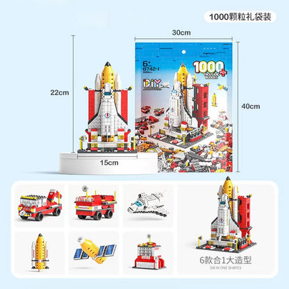 Space Rocket Building Blocks Craft Launch Center Base Puzzle Model Set Bricks Toys For Children