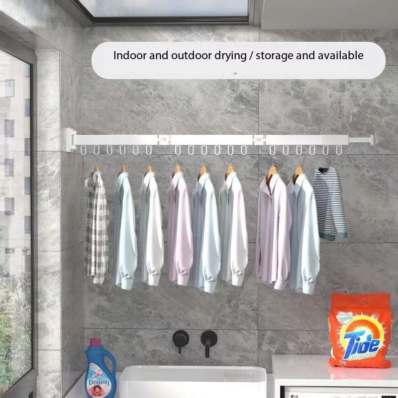 360 folding clothes hanger Bangladesh wall mount aluminum laundry drying rack space saving home organizer
