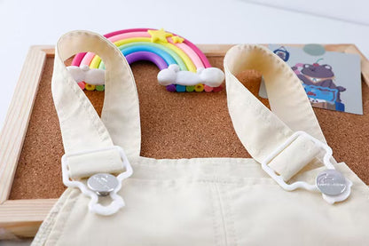 Baby Clothes Children's Casual Outfit  Summer New Cute Baby Boys Clothing Sets For Girls Cartoon Shirt Strap Pants Suit