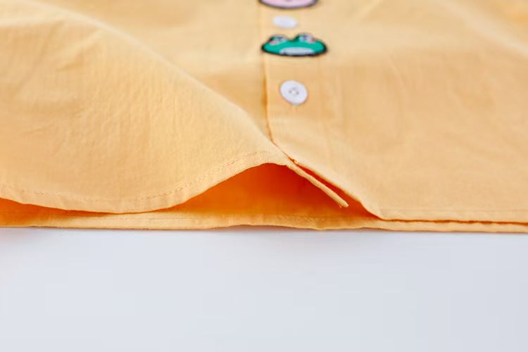 Baby Clothes Children's Casual Outfit  Summer New Cute Baby Boys Clothing Sets For Girls Cartoon Shirt Strap Pants Suit