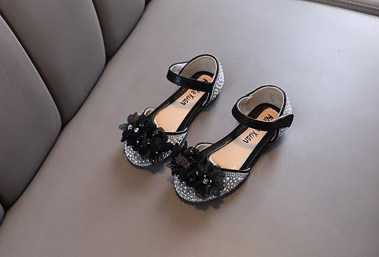 Baby Girls Princess Diamond Single Shoes Leather Shoes Dance Performance Shoes (Available)