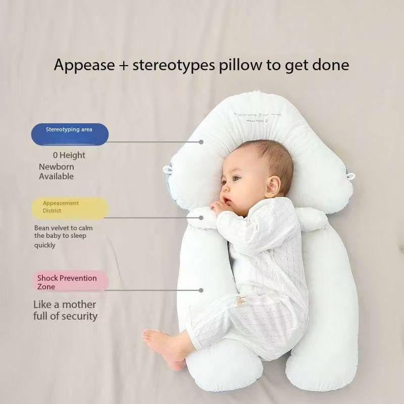 Baby Sleeping Pillow Head & Neck Support with Arm Wedge Pacifier