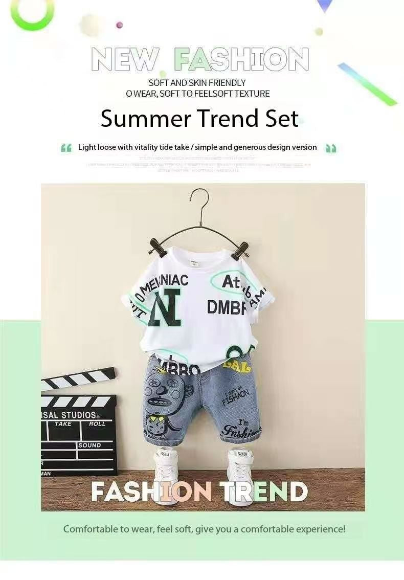 Boys Summer Clothes Handsome Children's Clothing Boys Suits