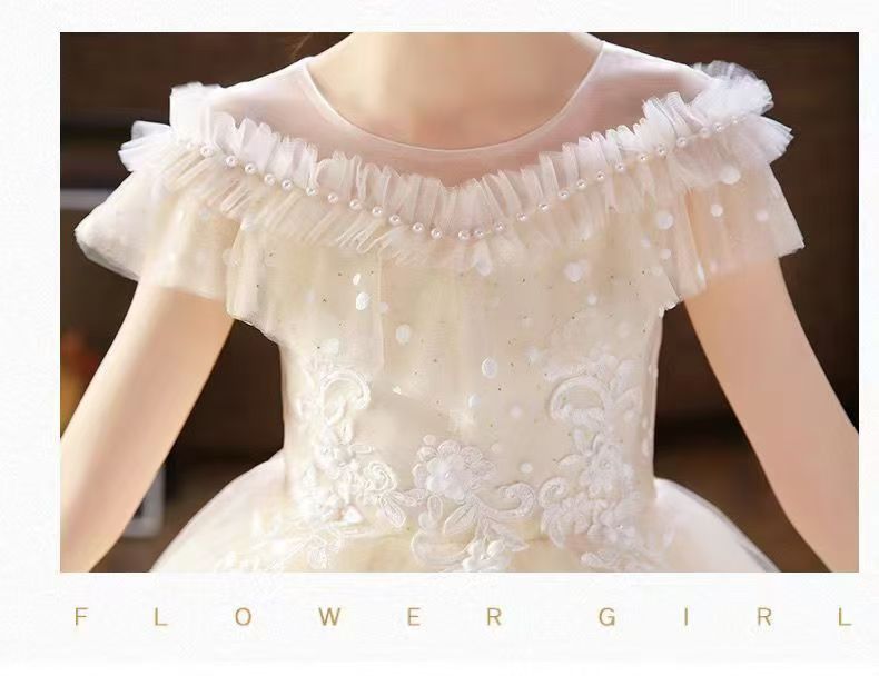 Girls imported princess dress in off white | Mom & Kids Bangladesh